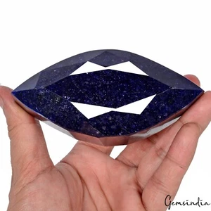 2360 Ct Natural Dark Blue Sapphire Marquise Faceted Cut Huge Size Loose Gemstone - Picture 1 of 6