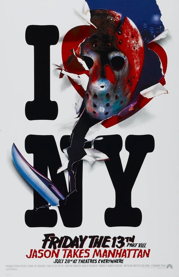 Friday The 13th movie poster - I Love New York poster - 11 x 17 inches