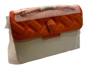 KURT GEIGER LONDON MINI KENSINGTON DRENCH LEATHER DAY BAG, ORANGE RRP£189 - Picture 1 of 7