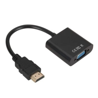 HDMI Male to VGA Female Video Cable Cord Converter Adapter 1080P For TV Monitor - Image 1 of 4