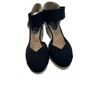 Sandales compensées noires neuves lauren Ralph Lauren femme taille 7,5B Charla espadrille - Photo 1/10