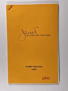 Janet Jackson Itinerary Original October Extension USA All For You Tour 2001 - Picture 1 of 14
