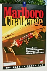 MARLBORO CHALLENGE INDY CAR POSTER OCT. 6 1990 26 X 20 NAZARETH PA PIR COLOR - Picture 1 of 1