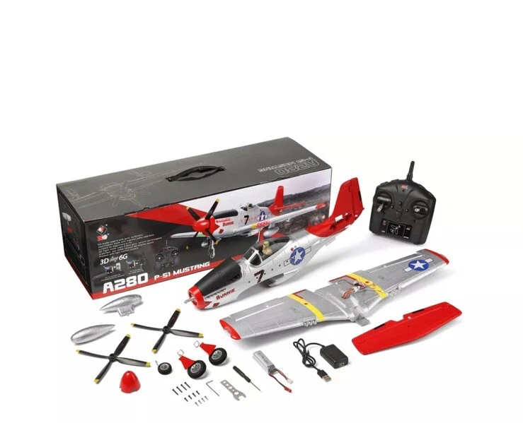 RC Airplane Warbird Fighter RTF XK A280 P-51 Mustang 3D/6G System BRAND NEW - Image 1 of 2