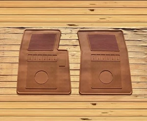 For Ford F-100 Truck pickup  Floor Mat Mats Rubber Brown 2 pcs Fits 1973-1979 - Picture 1 of 1