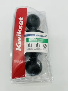 Kwikset Flur & Schranktürknopf - gebürstete schwarze Oberfläche - Bild 1 von 4