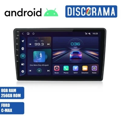 AUTORADIO ANDROID 8/256GB FORD C-MAX 2003-2010 STEREO AUTO TOUCH 9" CARPLAY WIFI - Immagine 1 di 4