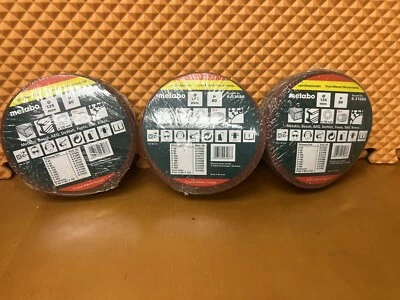 Lote 75 discos de lijado de grano Metabo 80 5 pulgadas 8 agujeros gancho bucle lijadora orbital papel Foto 1 de 4