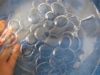 Sweden Kosta Boda glass large Big plate grapes 10 Inches