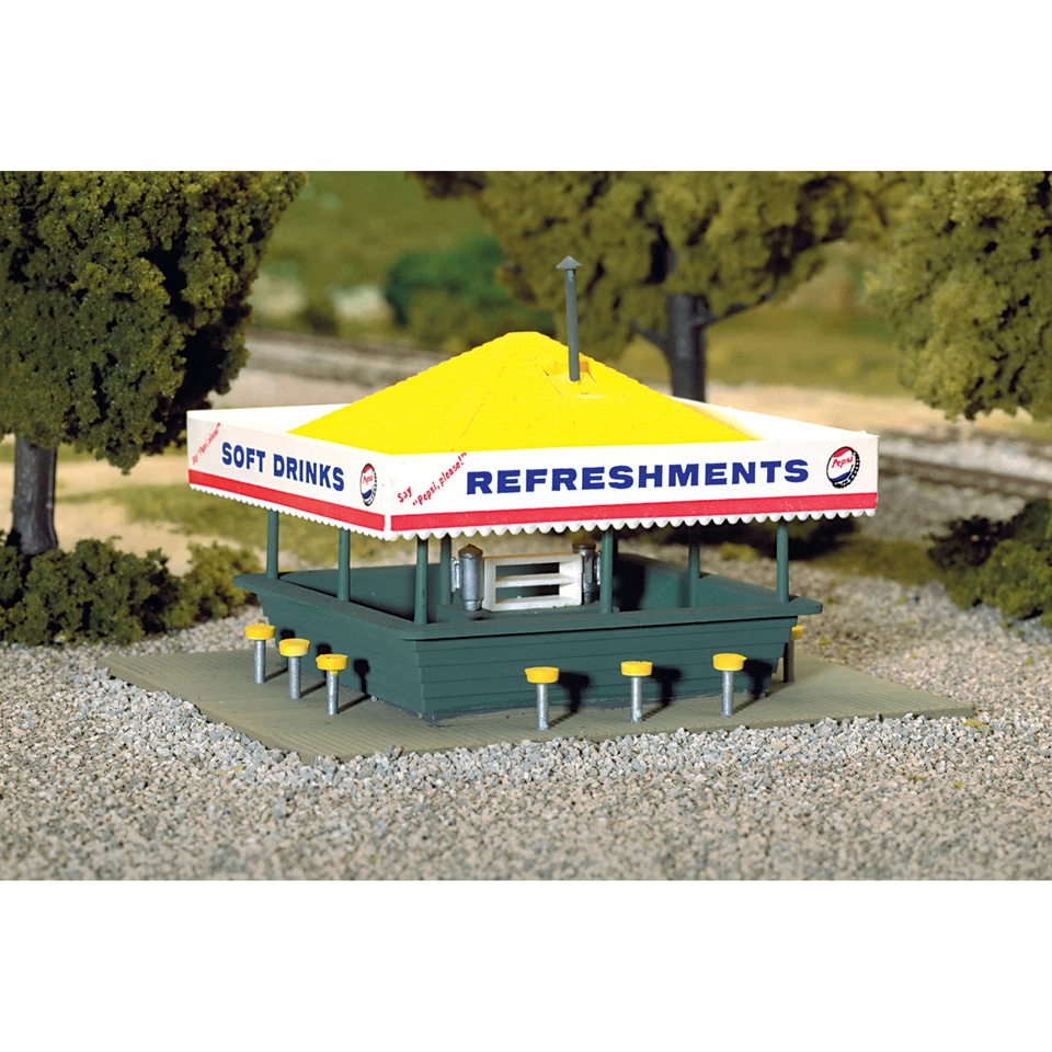Atlas 715 HO Scale Refreshment Stand KIT Detailed, Molded in Color, No Painting - Image 1 of 1