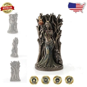 Intricate Hecate & Hound Bronze Decor - Ideal Gift, 8.25" Mythological Statue - Picture 1 of 8