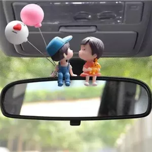 Carino cartone animato coppie decorazione auto palloncini statuine cruscotto accessori regalo - Foto 1 di 29