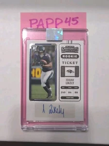 2022 Contenders Isaiah Likely Rookie Ticket Auto Autograph RC #216 Ravens - Picture 1 of 2