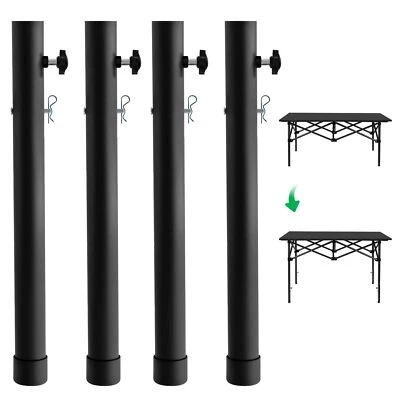 ANDORM 4 Pack Folding Table Leg Extenders Table Risers 4 Adjustable Level(3.6"-13")