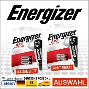 2x Energizer A23 l A27 Alkaline Batterie 12V MN21 V23GA GP23A l 27A MN27 GP27 - Bild 1 von 3