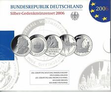 BRD 5 x 10 Euro 2006 Sammelmünzenset  925er Silber *spgl.*