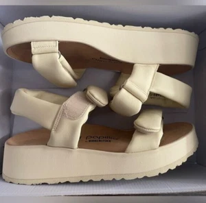 Sandali Birkenstock Theda 39 in pelle ecrù US 8 nuovi - Foto 1 di 7