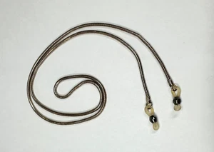 Cadena de serpiente de metal tono plata redonda soporte para gafas 24 pulgadas de colección - Imagen 1 de 2