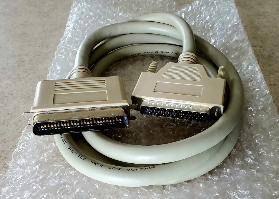 External SCSI cable 6ft Centronics 50-pin Male to Male DB50 50 pin 3 row x Compu - Image 1 of 1