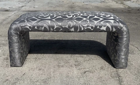 Vintage Floral Upholstered Waterfall Bench Cover