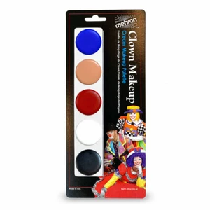 5 Color Cream Palette #406 Mehron Clown circus costume performance stage makeup - Picture 1 of 7