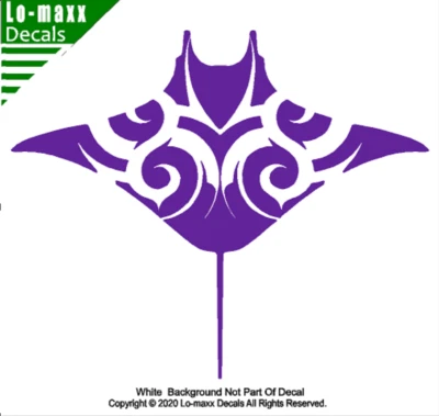 AVERY HIGH PERFORMANCE VINYL Manta Ray Fish Sea Life Seashore Ocean Beach Car Truck SUV Die Cut Vinyl Decal