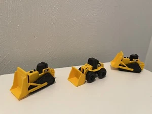 CAT Caterpillar Plastic Construction Vehicles Lot of 3 (Bulldozers, Frontloader) - Picture 1 of 7