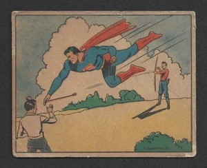 c1940 R145 Gum Inc Superman Trading Card - #58 A Near Tragedy - High Number - Picture 1 of 2