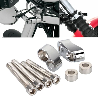 Chrome Front Turn Signal Relocation Kit For Harley Dyna Low Rider Sportster 883 Foto 1 de 4