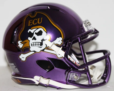 2022 ECU East Carolina Pirates Custom Riddell Mini Helmet vs Temple Cover