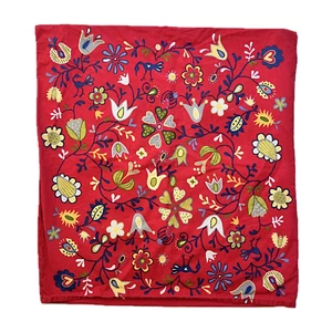 IKEA Ellen Blomma Pillow Cover 25x25 Red Floral Folk Art Birds (Qty 4 Avail) - Picture 1 of 9