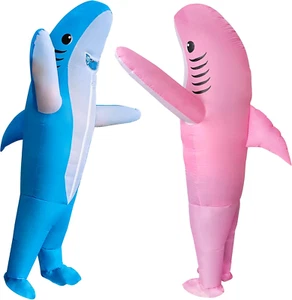 2 Packs Inflatable Shark Costume Inflatable Animal Costume for Adult/Halloween/B - Picture 1 of 9