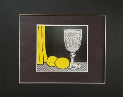 Roy Lichtenstein natureza morta com cálice de cristal fosco off-set cor litho 1983 - Imagem 1 de 4