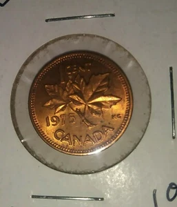 Qeii Canadian Penny 1975, rojo sin circular, ¡tono ligero!¡!!¡! - Imagen 1 de 4