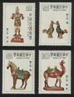 SALE Taiwan T'ang Dynasty Tri-coloured Pottery 4v Def 1980 MNH
