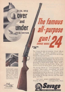 1954 Savage: Famous All Purpose Gun Vintage Print Ad - Picture 1 of 1
