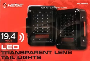 NEW HEISE HE-JWTL01T fits Jeep Wrangler 2007-18 Clear Lens 32-LED Tail Light - Picture 1 of 2