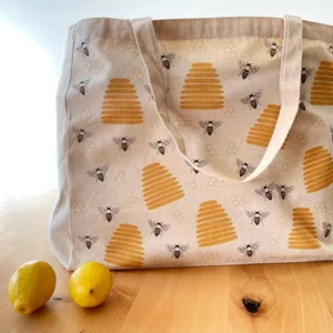 Extra Large Canvas Tote - Honey Bee - Picture 1 of 2