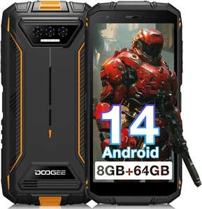 DOOGEE S41T Rugged Smartphone, Android 14 Rugged Phone 6300mAh, Orange - Picture 1 of 6