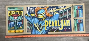 Pearl Jam Boston 2018 Poster by Brad Klausen Ticket Style 12x32" Guitar Print - Picture 1 of 8