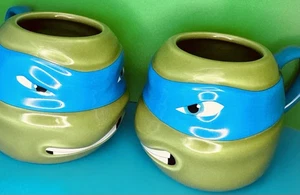 lotto 2 tazze teenage Mutant Ninja Turtles TMNT Leonardo di nickelodeon 2017 - Foto 1 di 14