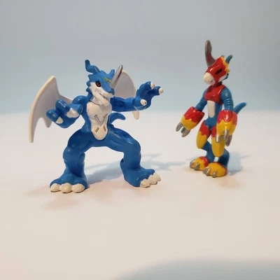 Digimon Mini Figures ExVeemon and Flamedramon Bandai Vintage - Image 1 of 4