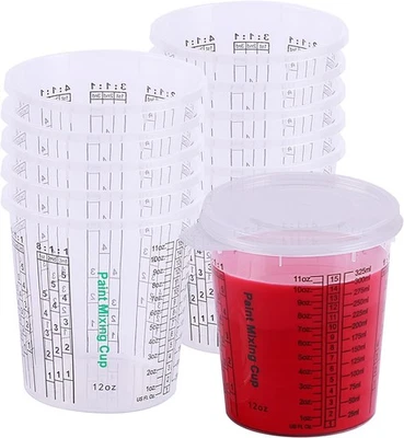 CANOPUS Tazze di Miscelazione per Vernici Resistenti per Resina Epossidica 355ml 12pz con  - Immagine 1 di 4