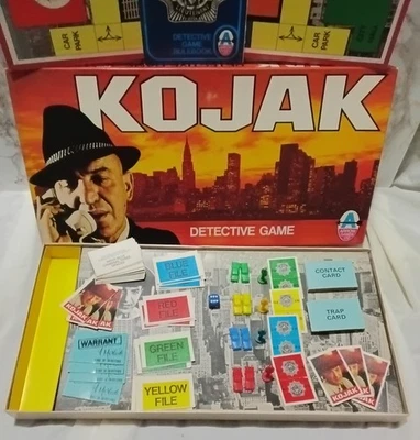 100% KOJAK DETECTIVE Board Game Arrow x MB - 100% Complete - 1975 Vintage -Used - Image 1 of 4