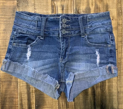 Women's Vanilla Star Size 3 Denim Shorts Destroyed Light Wash - Image 1 of 2