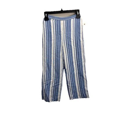Pantalones Midnight Sky para niñas a rayas con pierna ancha de gasa forrados a rayas talla 10 Foto 1 de 4