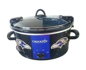 OFFICIAL NFL Baltimore Ravens Crock-Pot 6QT Logo Tailgate Carry Slow Cooker New  - Picture 1 of 16