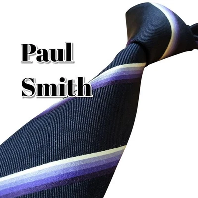 Corbata Paul Smith a Rayas Hecha en Japón Patrón Clásico Usada Foto 1 de 4