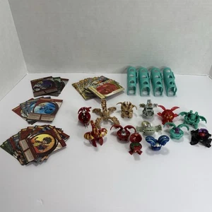 Bakugan Battle Brawlers Figures Lot Of 13 w/ 4 Pocket Cases & 36 Mixed Cards OG - Picture 1 of 24