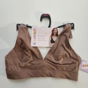 Joyspun Plunge Bralette Super-Soft Adjustable Straps Brown Size S NWT - Picture 1 of 5
